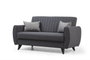Atelier Del Sofa Sofá Cama de 2 Plazas Alkon - Dark Grey